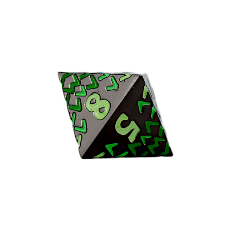 LPG Dice RPG Set Inscripted Dragon Green