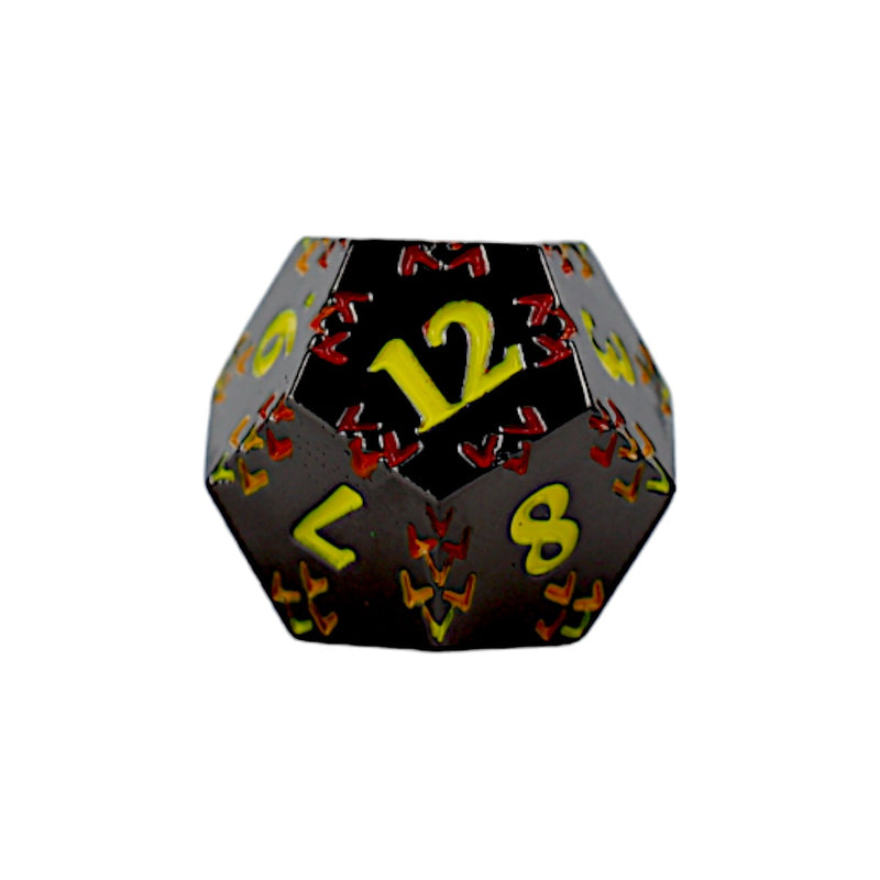 LPG Dice RPG Set Inscripted Dragon Red