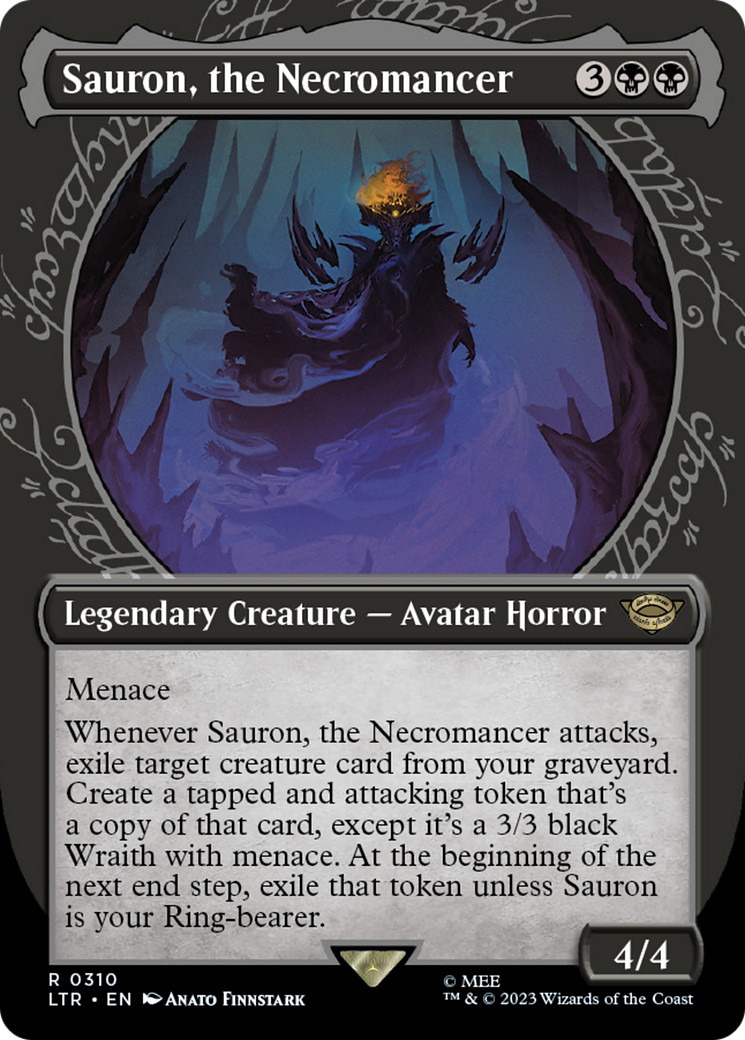 Sauron, the Necromancer (LTR-310) - The Lord of the Rings: Tales of Middle-earth: (Showcase) (Borderless) Foil