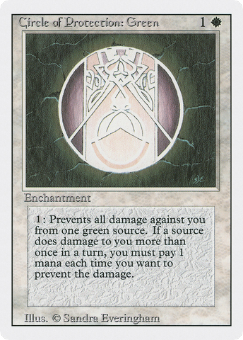 Circle of Protection: Green (3ED-011) - Revised Edition