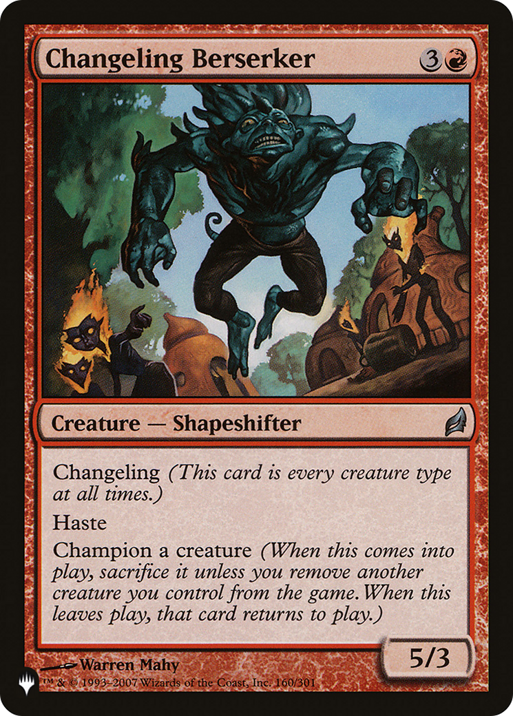 Changeling Berserker (LIST-LRW-160) - The List
