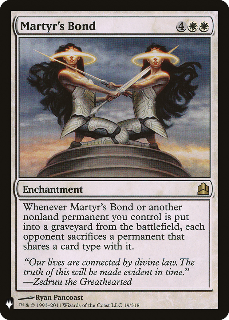 Martyr's Bond (LIST-CMD-19) - The List