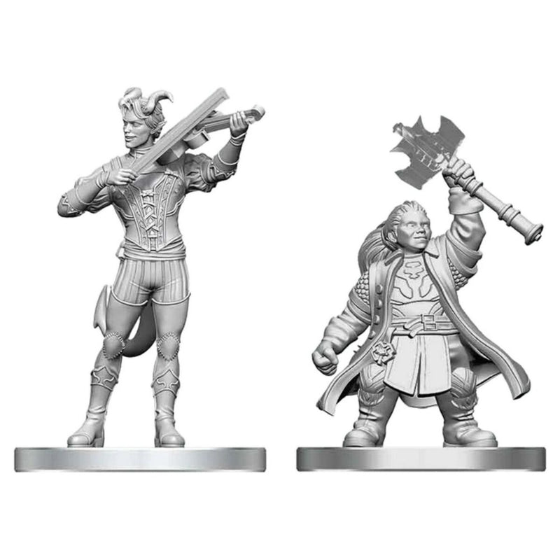D&D Miniatures: Tiefling Bard & Dwarf Cleric