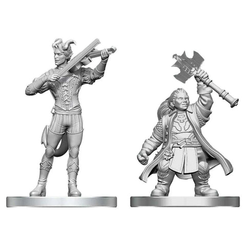 D&D Miniatures: Tiefling Bard & Dwarf Cleric