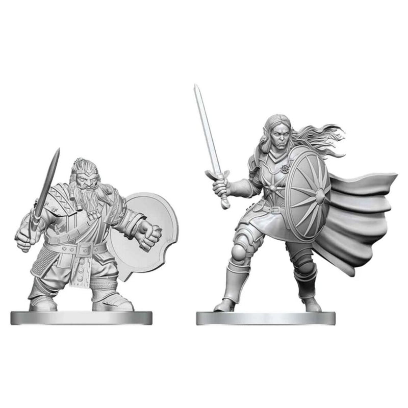 D&D Miniatures: Dwarf Fighter & Orc Paladin