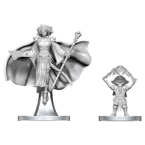 D&D Miniatures: Gnome Warlock & Aasimar Wizard