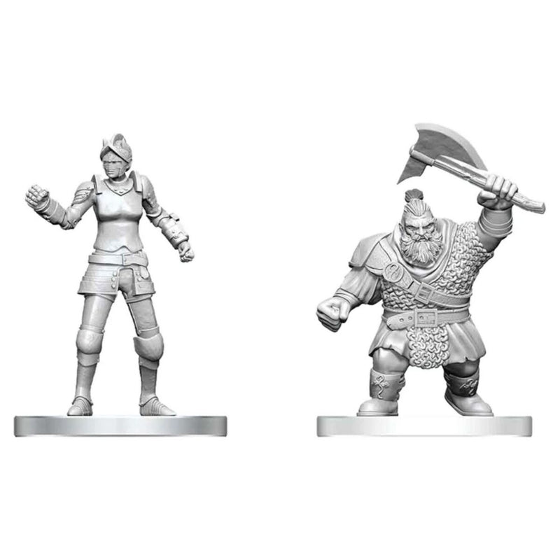 D&D Miniatures: Cultist of Bane & Dwarf Zhentilar Soldier