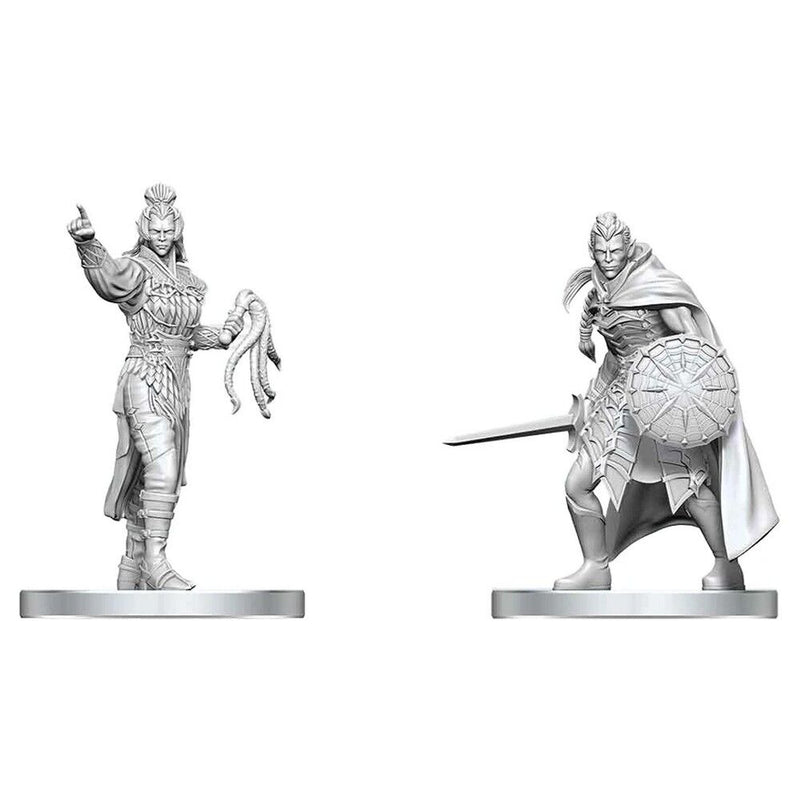 D&D Miniatures: Drow Elite Warrior & Drow Priestess of Lolth