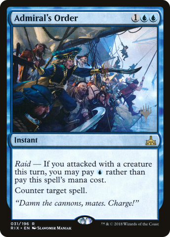 Admiral's Order (PPM20-031) - Rivals of Ixalan Promos Foil