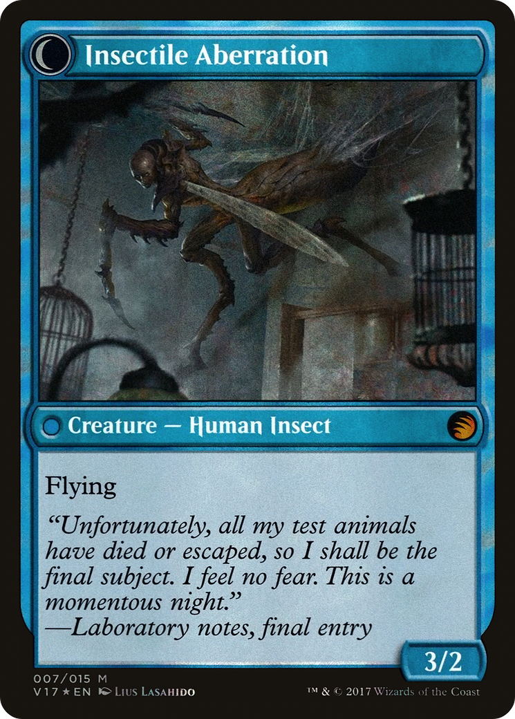 Delver of Secrets // Insectile Aberration (V17-007) - From the Vault: Transform: (Double Faced Transform) Foil