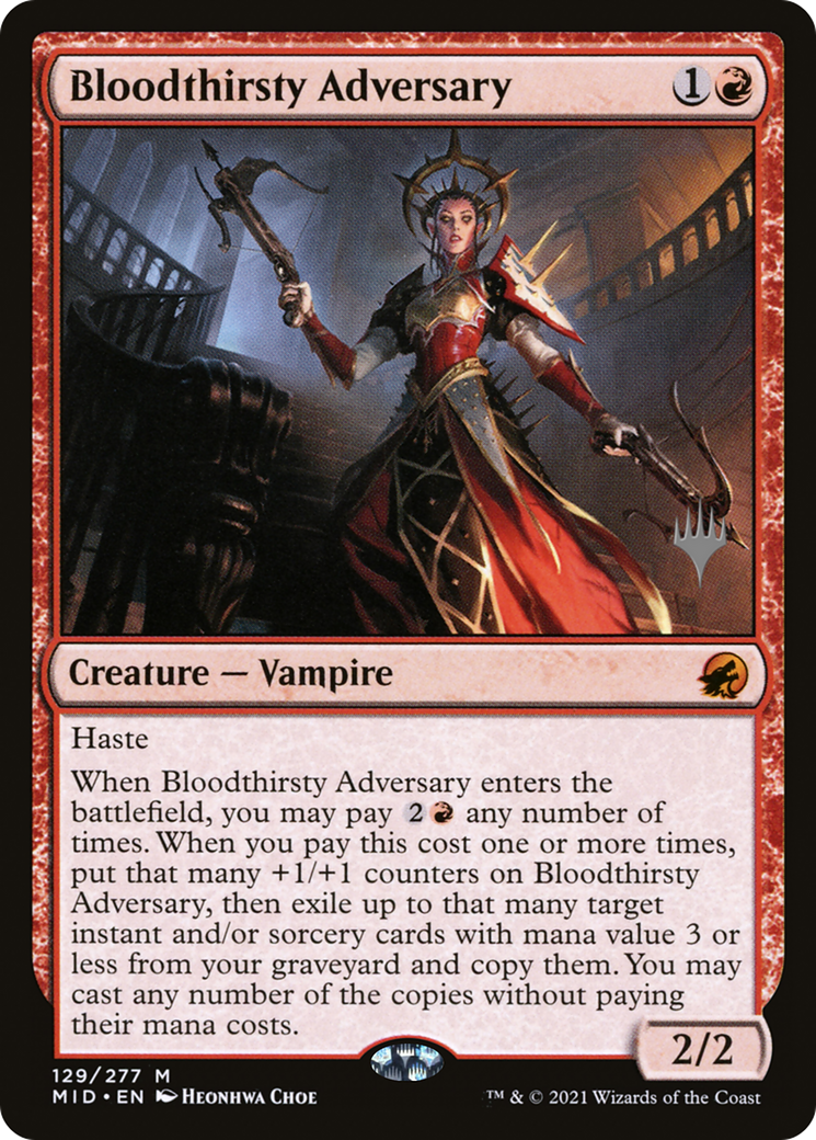 Bloodthirsty Adversary (PPMID-129) - Innistrad: Midnight Hunt Promos Foil