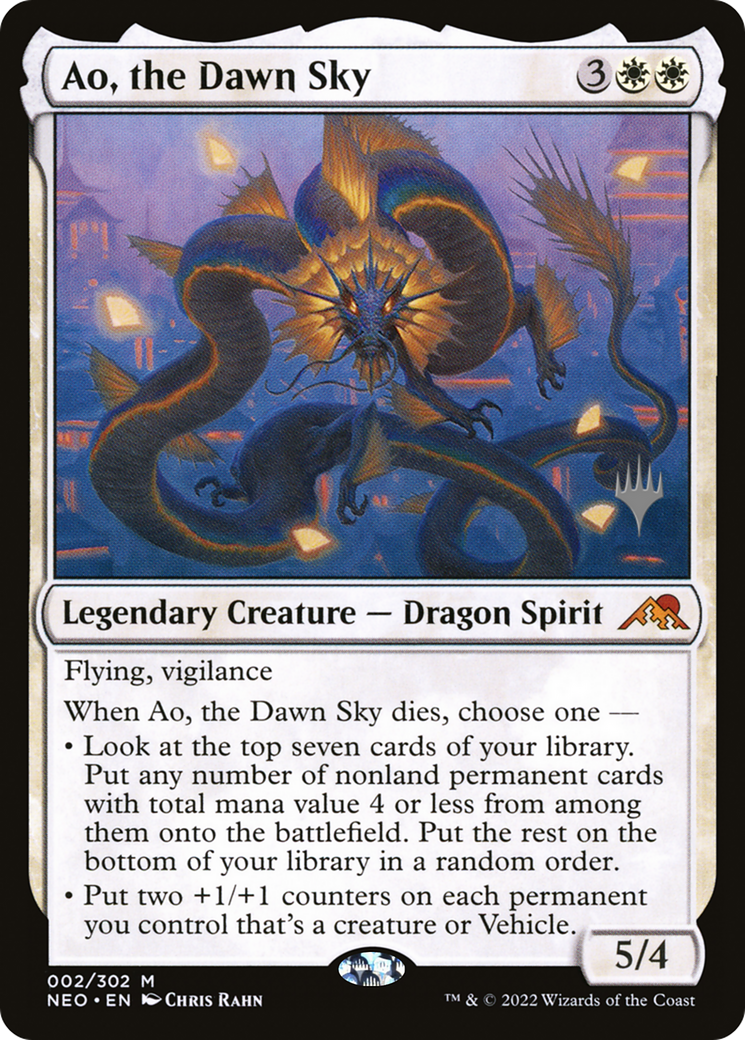 Ao, the Dawn Sky (PPNEO-02P) - Kamigawa: Neon Dynasty Promos