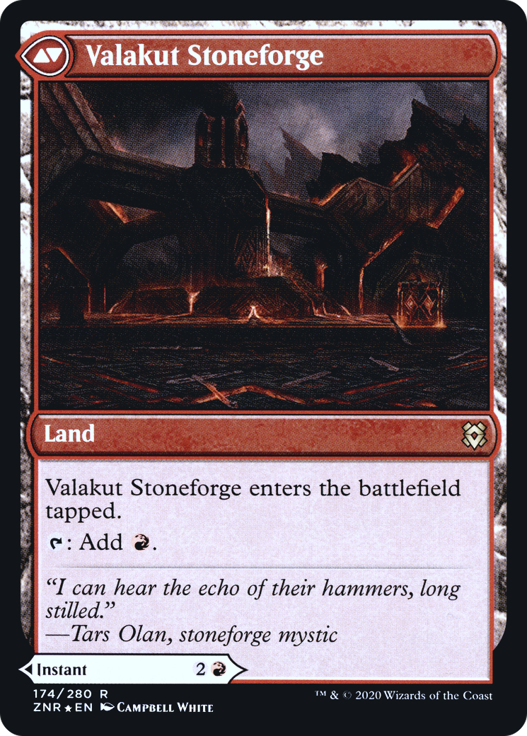 Valakut Awakening // Valakut Stoneforge (PRE-174S) - Zendikar Rising Promos Foil