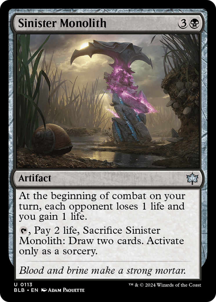 Sinister Monolith (BLB-113) - Bloomburrow Foil