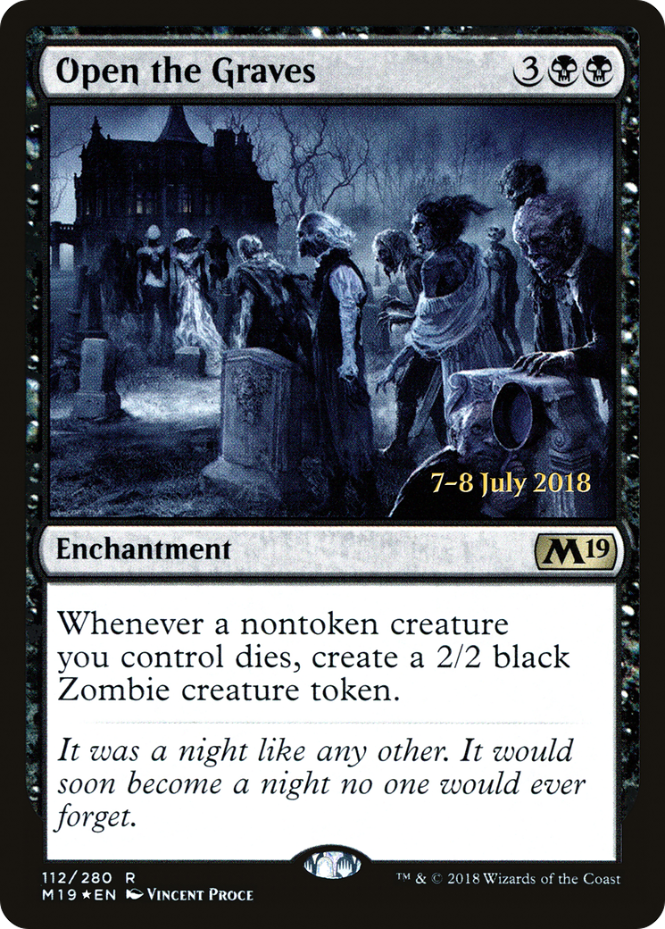 Open the Graves (PRE-112S) - Core Set 2019 Promos Foil
