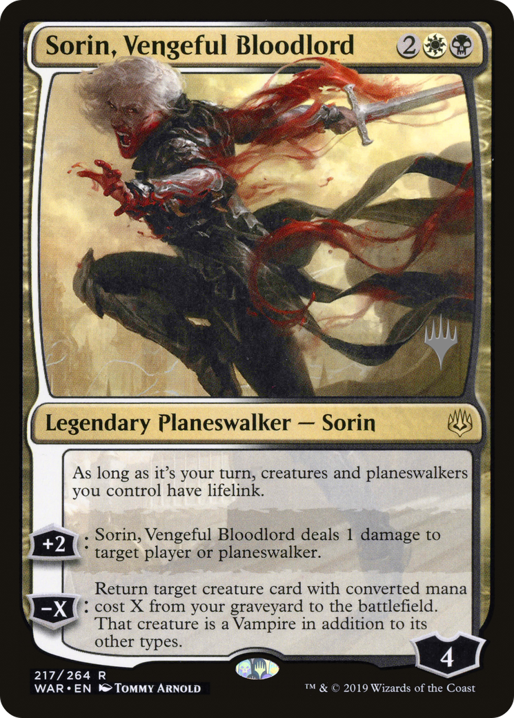 Sorin, Vengeful Bloodlord (PPELD-217) - War of the Spark Promos