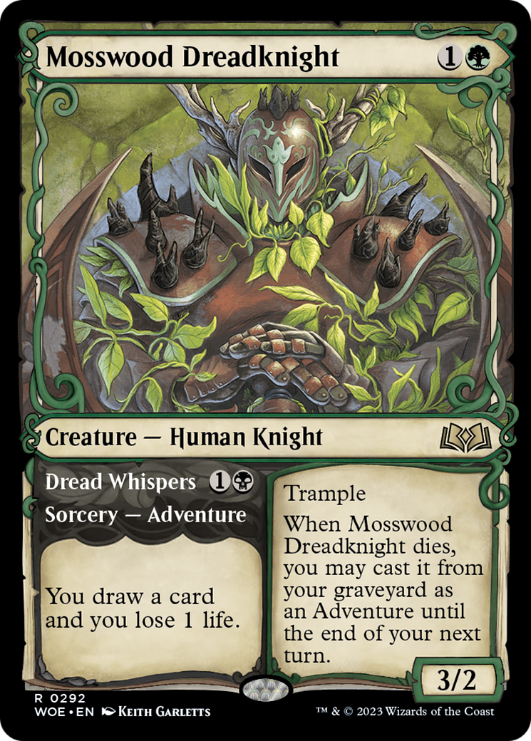 Mosswood Dreadknight // Dread Whispers (WOE-292) - Wilds of Eldraine: (Showcase)
