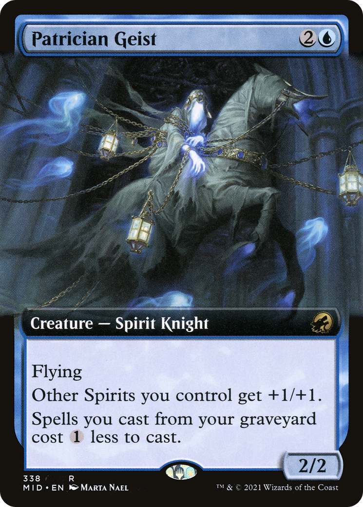 Patrician Geist (MID-338) - Innistrad: Midnight Hunt: (Extended Art) Foil