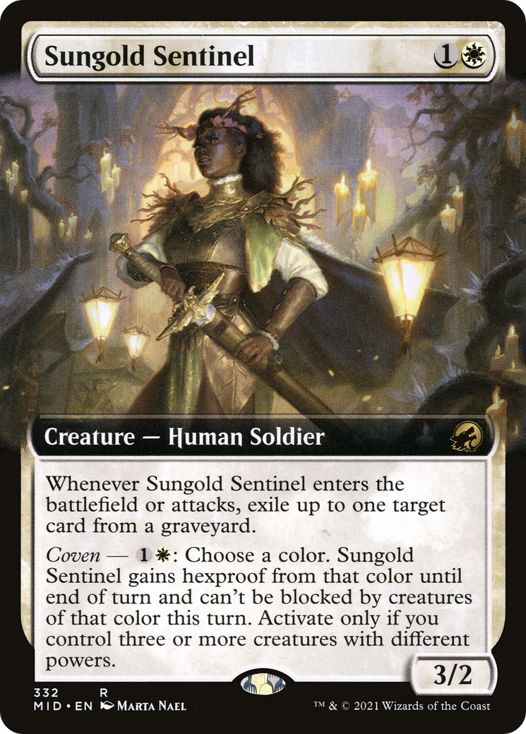 Sungold Sentinel (MID-332) - Innistrad: Midnight Hunt: (Extended Art) Foil