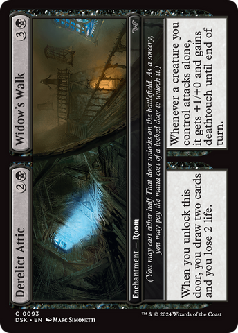 Derelict Attic // Widow's Walk (DSK-093) - Duskmourn: House of Horror Foil
