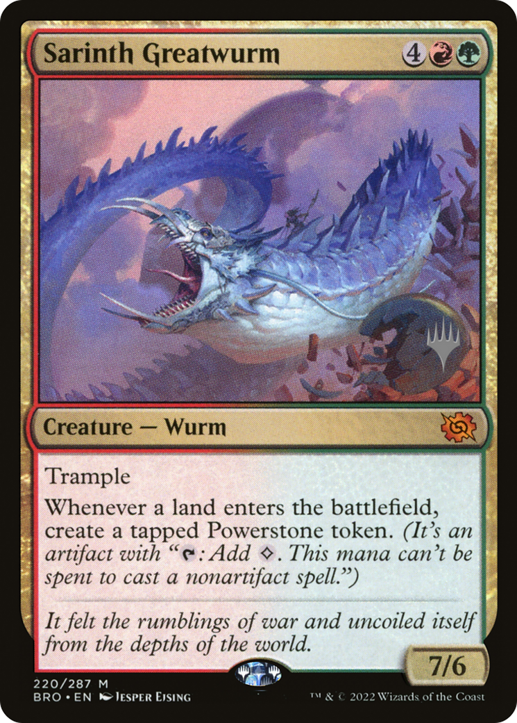 Sarinth Greatwurm (PPBRO-220) - The Brothers' War Promos Foil