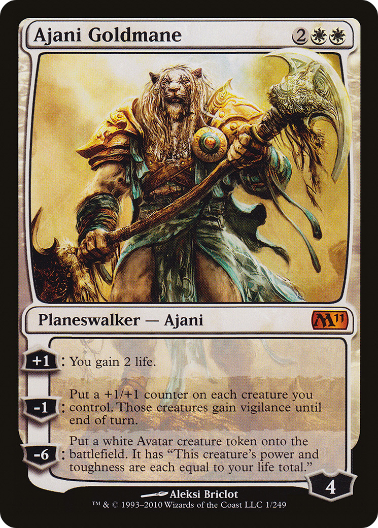 Ajani Goldmane (M11-001) - Magic 2011 Foil