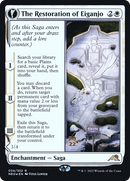 The Restoration of Eiganjo // Architect of Restoration (PRE-34S) - Kamigawa: Neon Dynasty Promos: (fandfc, enchantment) Foil