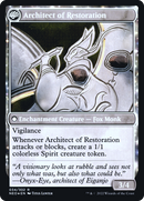 The Restoration of Eiganjo // Architect of Restoration (PRE-34S) - Kamigawa: Neon Dynasty Promos: (fandfc, enchantment) Foil