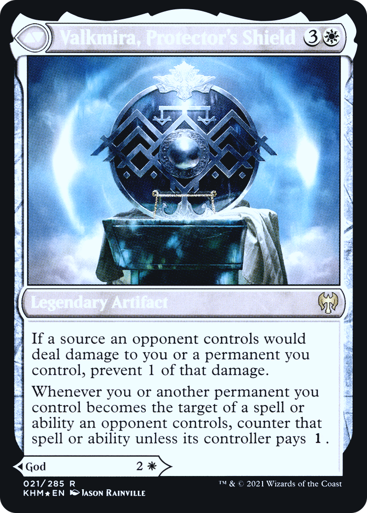 Reidane, God of the Worthy // Valkmira, Protector's Shield (PRE-021) - Kaldheim Promos Foil