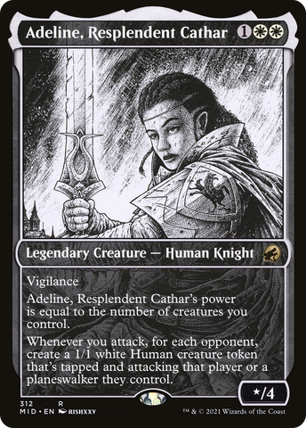 Adeline, Resplendent Cathar (MID-312) - Innistrad: Midnight Hunt: (Showcase)