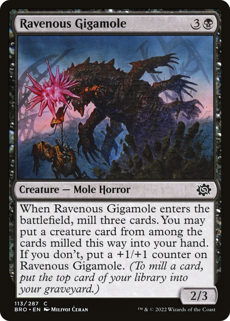 Ravenous Gigamole (BRO-113) - The Brothers' War Foil