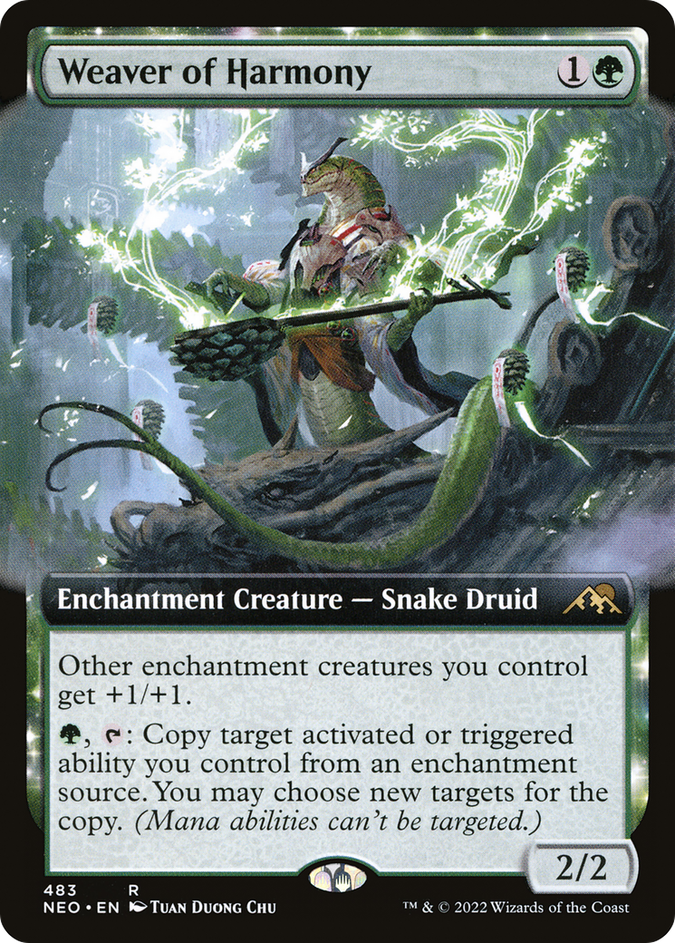 Weaver of Harmony (NEO-483) - Kamigawa: Neon Dynasty: (Extended Art, enchantment)