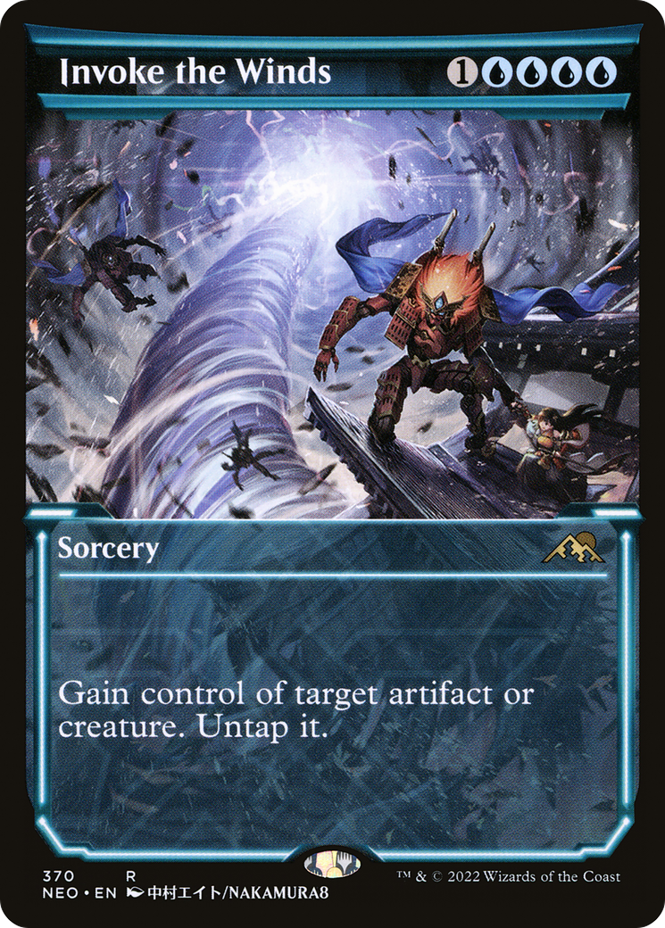 Invoke the Winds (NEO-370) - Kamigawa: Neon Dynasty: (Showcase) Foil