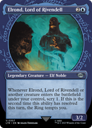 Elrond, Lord of Rivendell (LTR-307) - The Lord of the Rings: Tales of Middle-earth: (Showcase) (Borderless) Foil