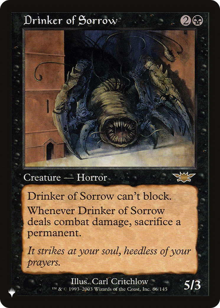Drinker of Sorrow (LIST-LGN-66) - The List