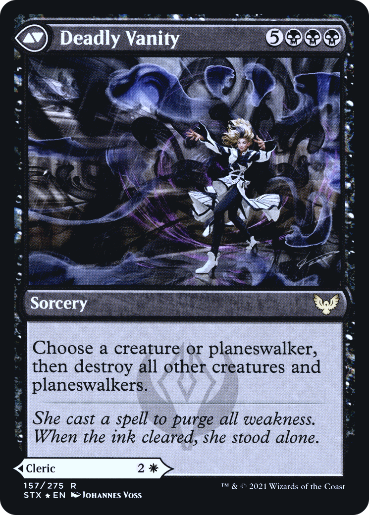 Selfless Glyphweaver // Deadly Vanity (PRE-157) - Strixhaven: School of Mages Promos Foil