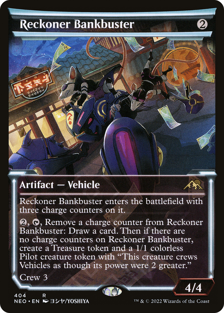 Reckoner Bankbuster (NEO-404) - Kamigawa: Neon Dynasty: (Showcase) Foil
