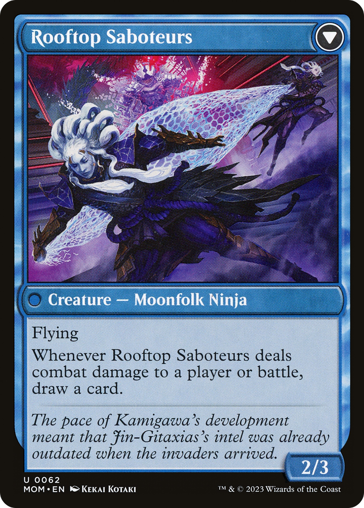Invasion of Kamigawa // Rooftop Saboteurs (MOM-062) - March of the Machine Foil
