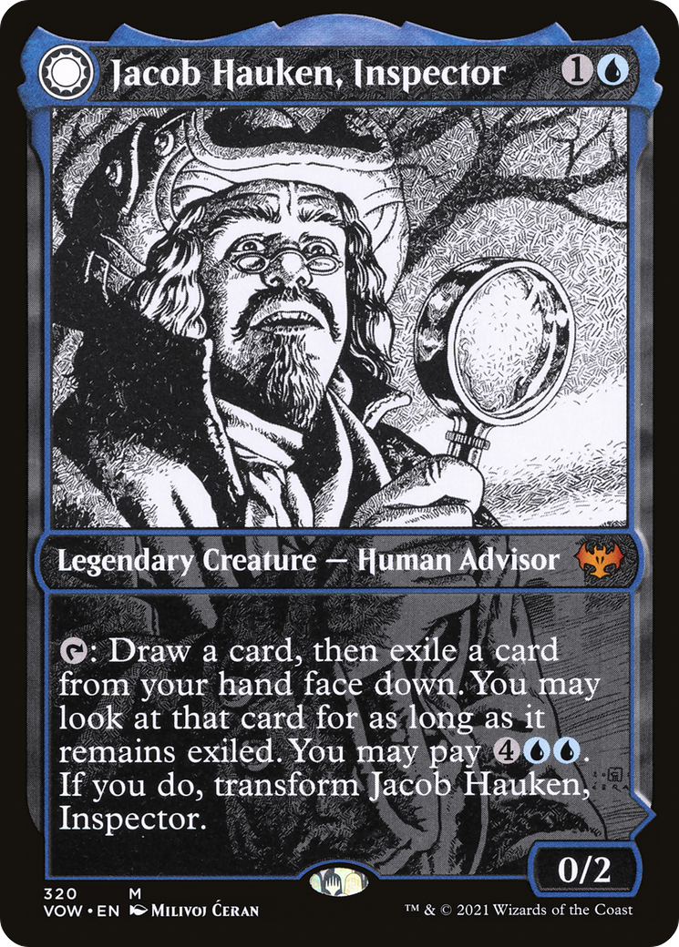 Jacob Hauken, Inspector // Hauken's Insight (VOW-320) - Innistrad: Crimson Vow: (Showcase, Double Faced Transform) Foil