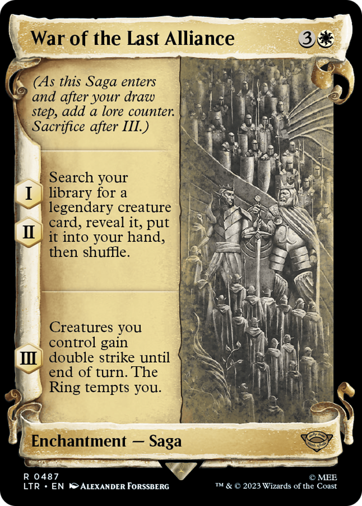 War of the Last Alliance (LTR-487) - The Lord of the Rings: Tales of Middle-earth: (Showcase)