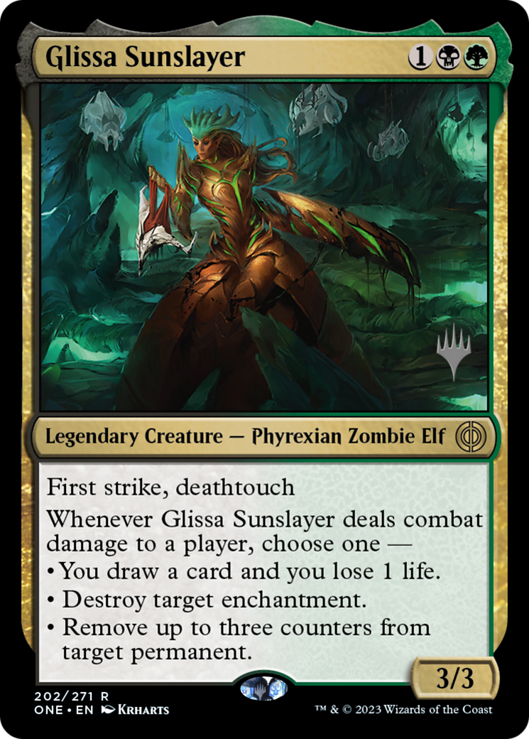 Glissa Sunslayer (PPONE-202P) - Phyrexia: All Will Be One Promos