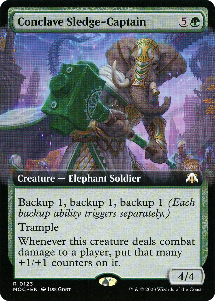 Conclave Sledge-Captain (MOC-123) - March of the Machine Commander: (Extended Art) Foil