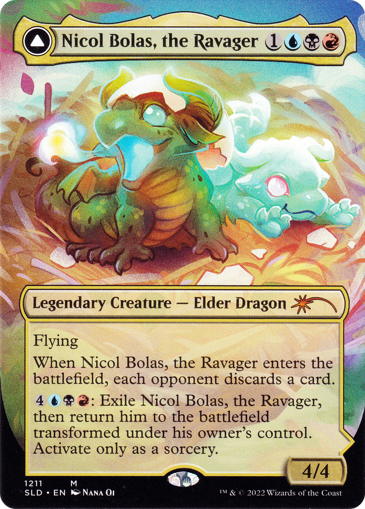 Nicol Bolas, the Ravager // Nicol Bolas, the Arisen (SLD-1211) - Secret Lair Drop (Borderless)