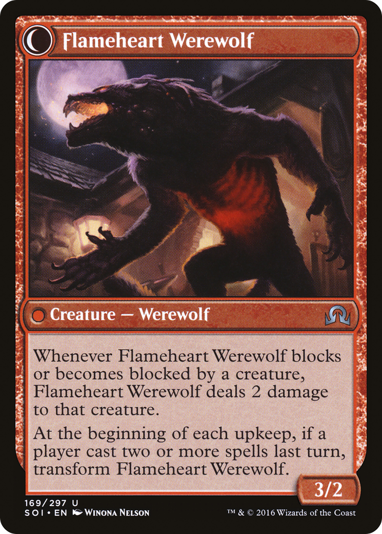 Kessig Forgemaster // Flameheart Werewolf (SOI-169) - Shadows over Innistrad: (Double Faced Transform) Foil