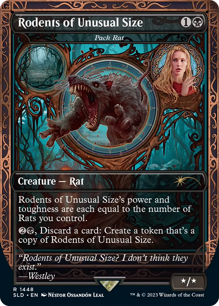 Pack Rat (SLD-1448) - Secret Lair Drop / Rodents of Unusual Size (Borderless) Foil