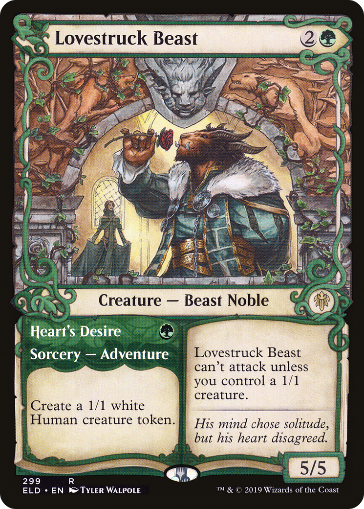 Lovestruck Beast // Heart's Desire (ELD-299) - Throne of Eldraine: (Showcase)