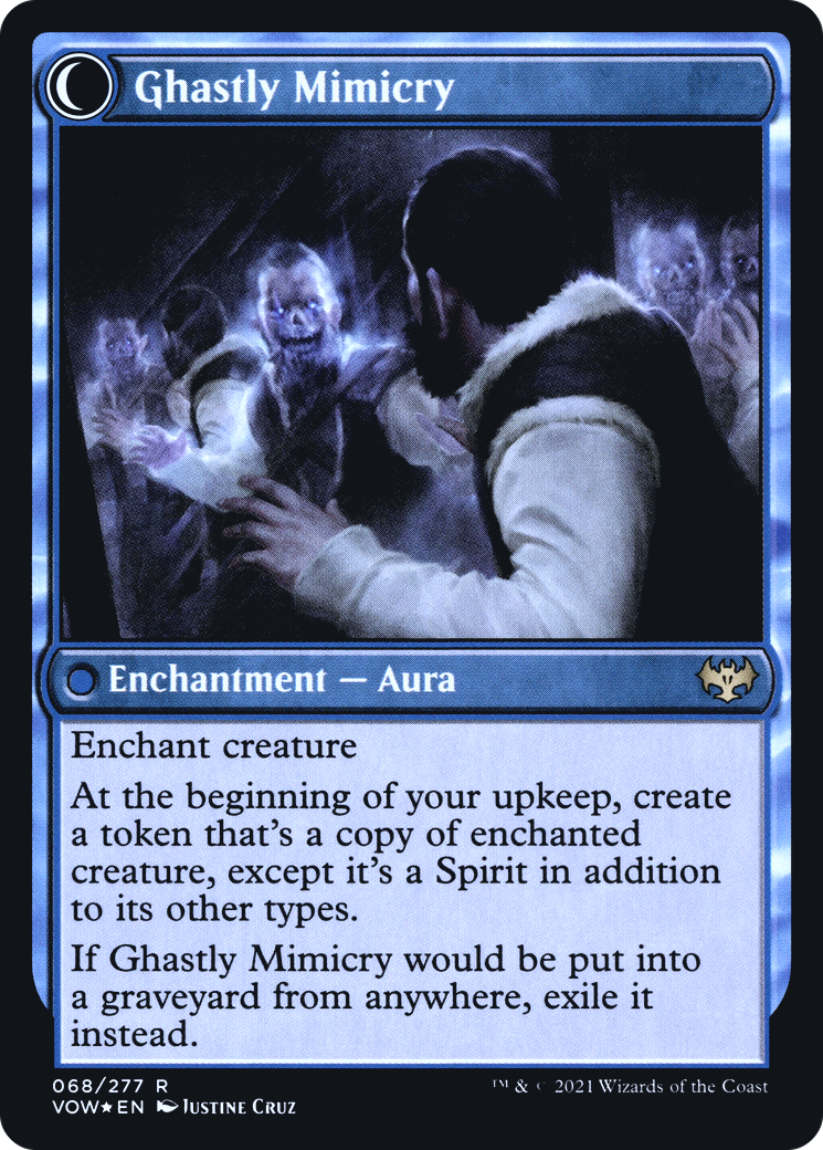 Mirrorhall Mimic // Ghastly Mimicry (PRE-68S) - Innistrad: Crimson Vow Promos: (Double Faced Transform) Foil