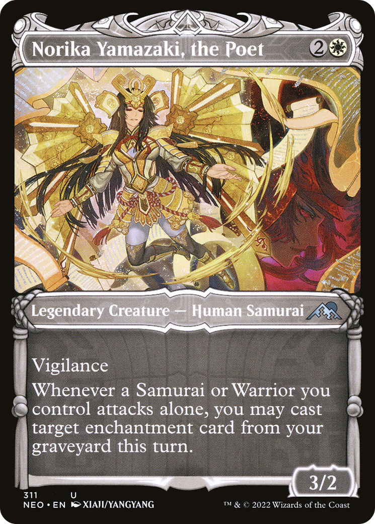 Norika Yamazaki, the Poet (NEO-311) - Kamigawa: Neon Dynasty: (Showcase) Foil