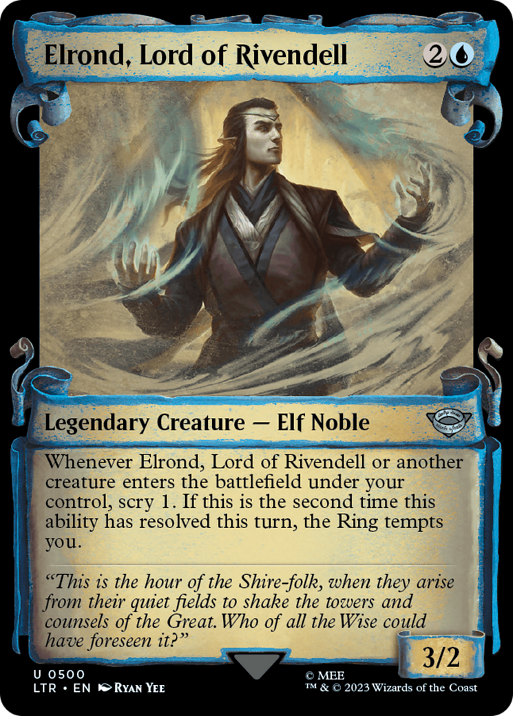 Elrond, Lord of Rivendell (LTR-500) - The Lord of the Rings: Tales of Middle-earth: (Showcase) Foil