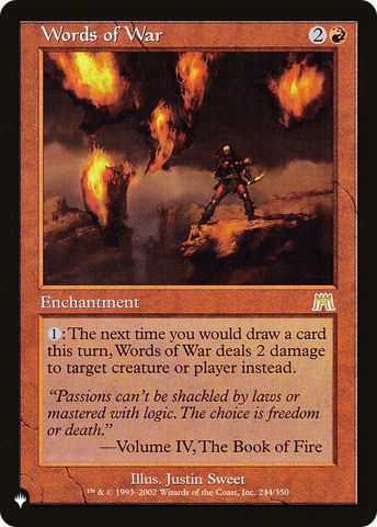 Words of War (LIST-ONS-244) - The List